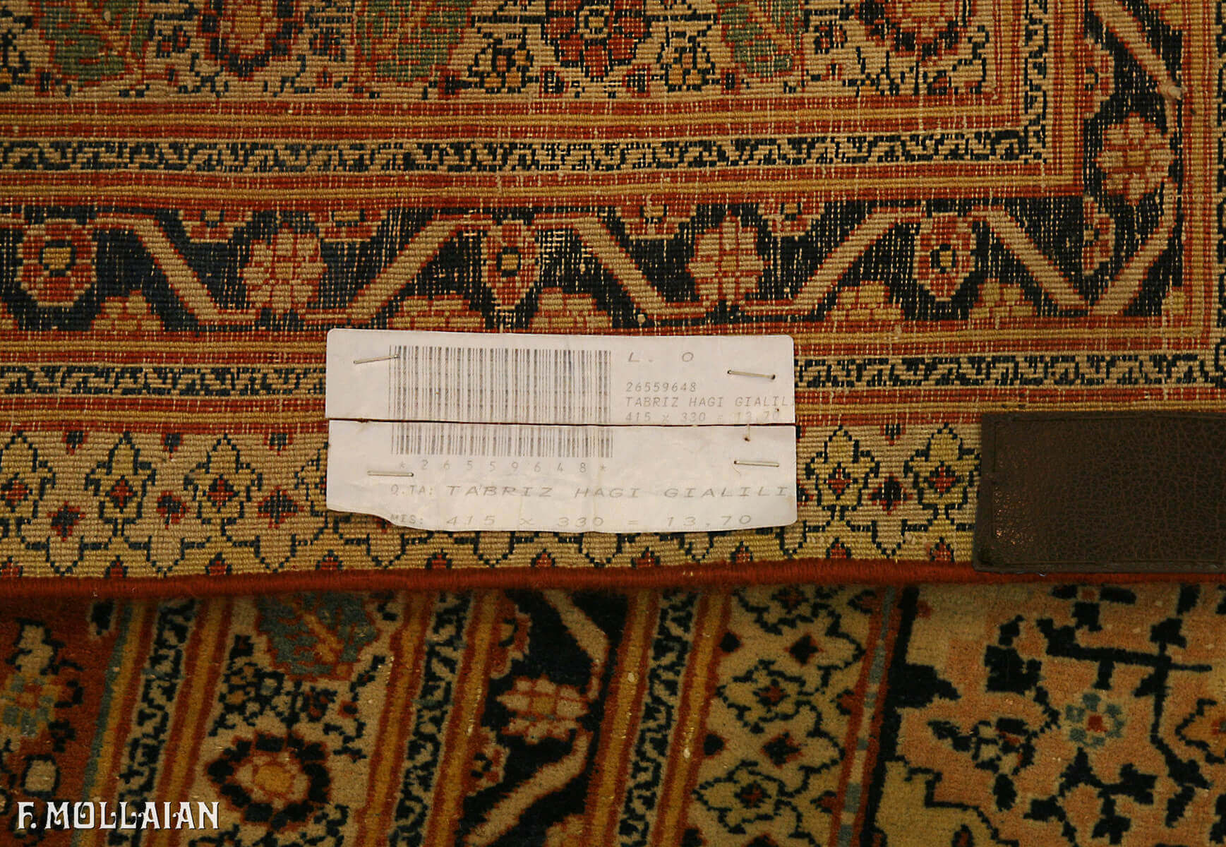 A Rare Antique Persian Tabriz Hadji Djalili Carpet n°:26559648